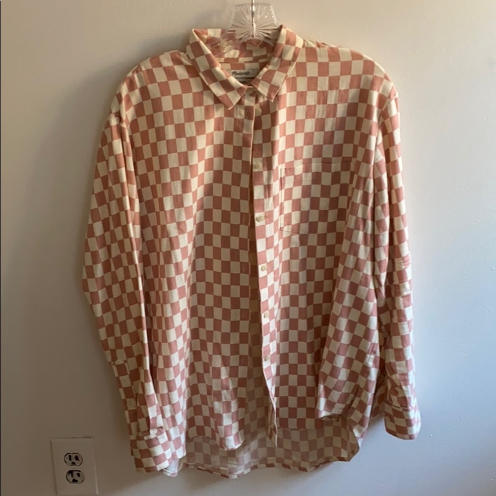 Madewell oversized checkered shirt